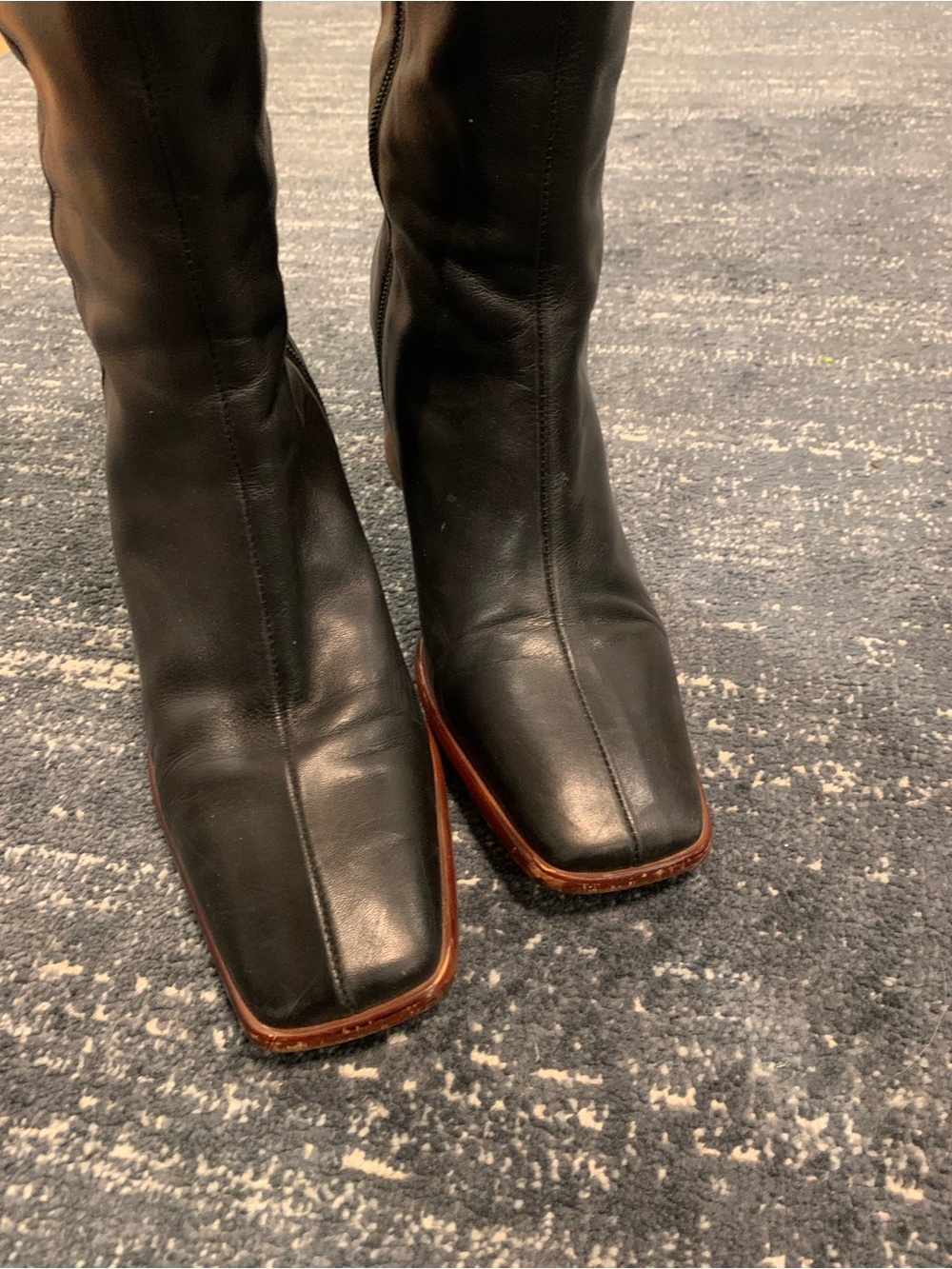 ALOHAS East Black Leather Boots, comfortable heels - Picture 6 of 12